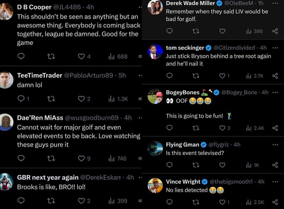 Fans' reaction (Image via X/@NUCLRGOLF)